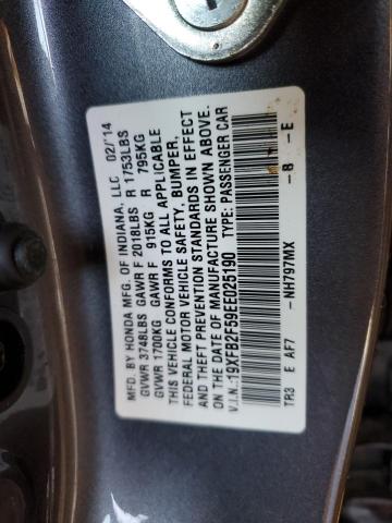 Photo 11 VIN: 19XFB2F59EE025190 - HONDA CIVIC LX 