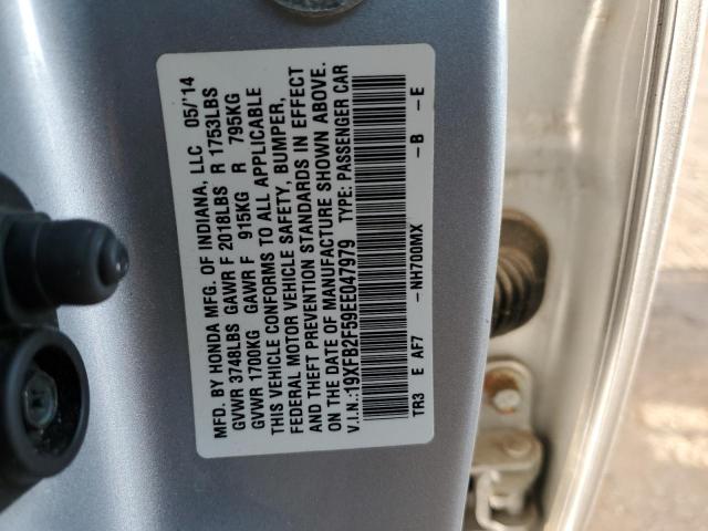 Photo 11 VIN: 19XFB2F59EE047979 - HONDA CIVIC LX 