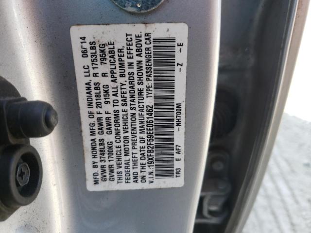 Photo 11 VIN: 19XFB2F59EE061462 - HONDA CIVIC LX 