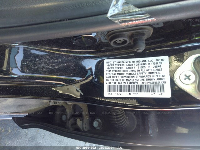 Photo 8 VIN: 19XFB2F59FE708069 - HONDA CIVIC SEDAN 