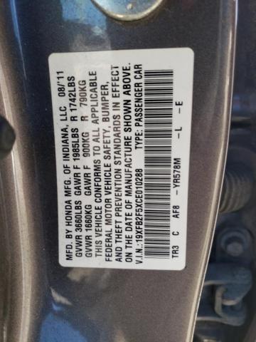 Photo 9 VIN: 19XFB2F5XCE010288 - HONDA CIVIC LX 