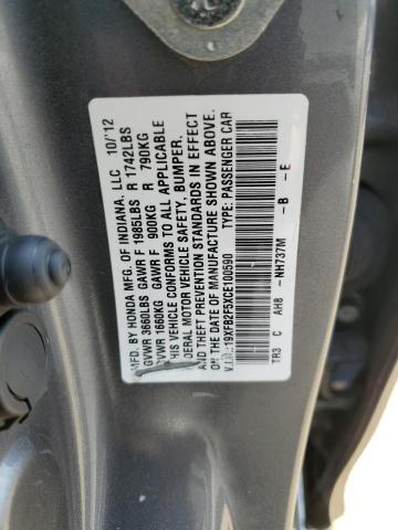 Photo 12 VIN: 19XFB2F5XCE100590 - HONDA CIVIC 