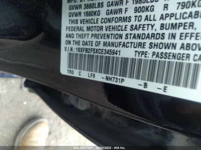 Photo 8 VIN: 19XFB2F5XCE345941 - HONDA CIVIC SDN 