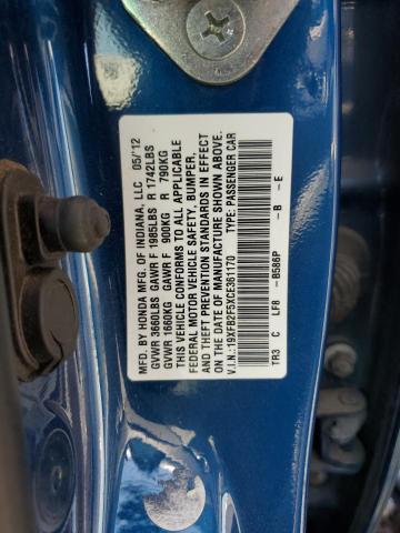 Photo 11 VIN: 19XFB2F5XCE361170 - HONDA CIVIC LX 