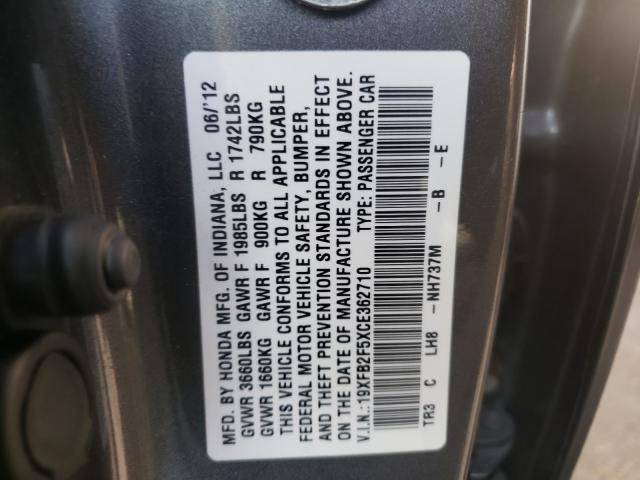 Photo 9 VIN: 19XFB2F5XCE362710 - HONDA CIVIC LX 