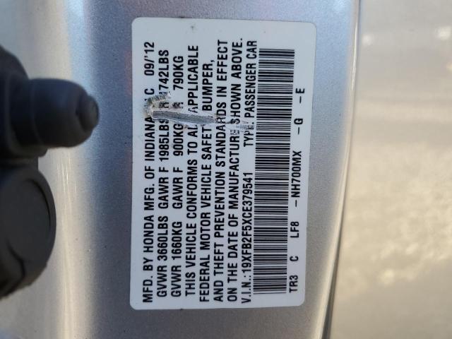 Photo 11 VIN: 19XFB2F5XCE379541 - HONDA CIVIC LX 