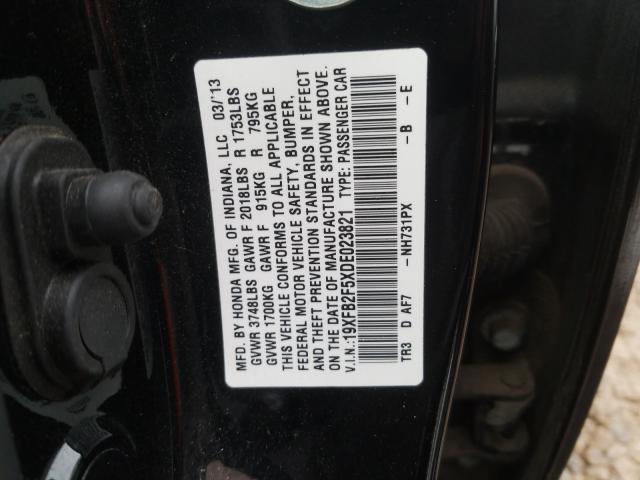 Photo 9 VIN: 19XFB2F5XDE023821 - HONDA CIVIC LX 