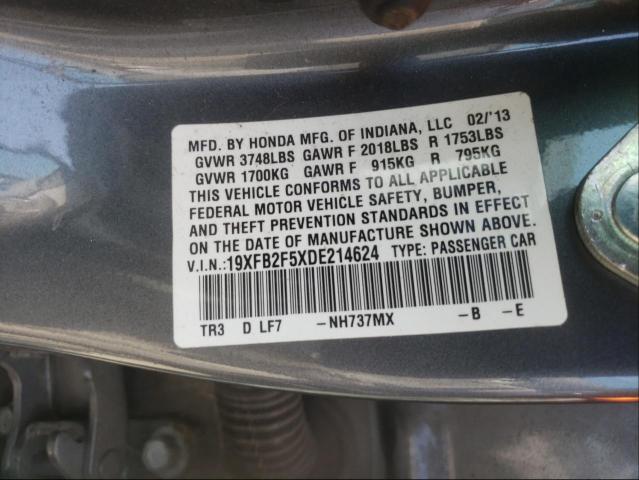 Photo 9 VIN: 19XFB2F5XDE214624 - HONDA CIVIC LX 