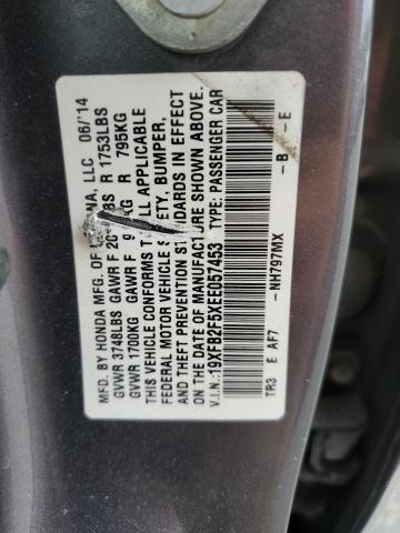 Photo 12 VIN: 19XFB2F5XEE057453 - HONDA CIVIC LX 