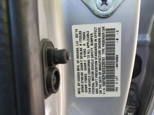 Photo 11 VIN: 19XFB2F5XEE229741 - HONDA CIVIC 