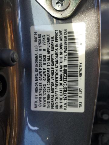 Photo 11 VIN: 19XFB2F5XEE238018 - HONDA CIVIC LX 