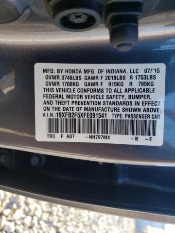 Photo 9 VIN: 19XFB2F5XFE091541 - HONDA CIVIC LX 