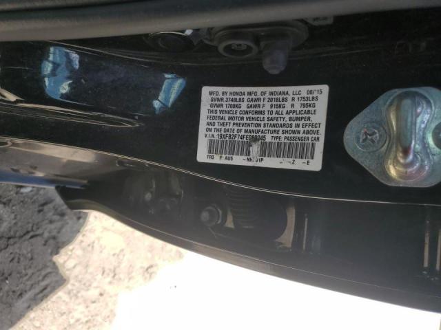 Photo 11 VIN: 19XFB2F74FE080245 - HONDA CIVIC SE 