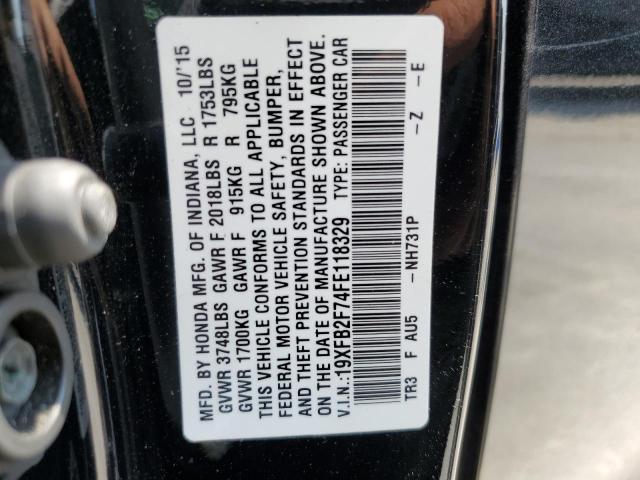 Photo 11 VIN: 19XFB2F74FE118329 - HONDA CIVIC SE 