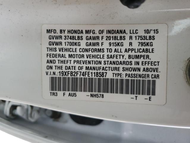 Photo 11 VIN: 19XFB2F74FE118587 - HONDA CIVIC 