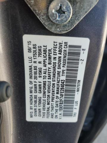 Photo 11 VIN: 19XFB2F74FE284043 - HONDA CIVIC 