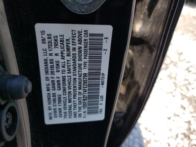 Photo 11 VIN: 19XFB2F74FE295799 - HONDA CIVIC SE 