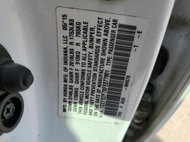 Photo 11 VIN: 19XFB2F78FE077901 - HONDA CIVIC SE 