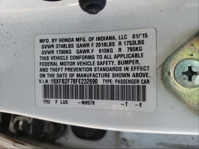 Photo 9 VIN: 19XFB2F78FE232690 - HONDA CIVIC SE 