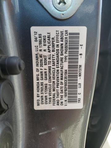 Photo 11 VIN: 19XFB2F80CE351564 - HONDA CIVIC EX 