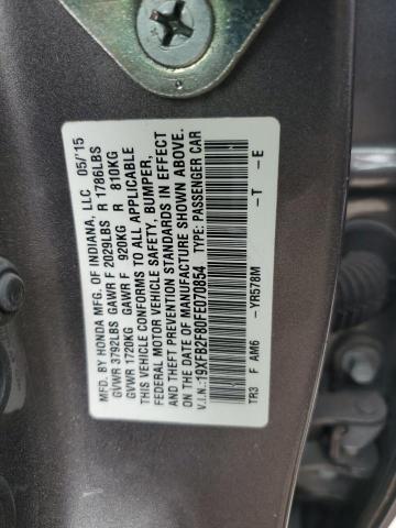 Photo 11 VIN: 19XFB2F80FE070854 - HONDA CIVIC EX 