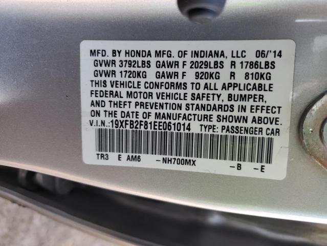 Photo 11 VIN: 19XFB2F81EE061014 - HONDA CIVIC 