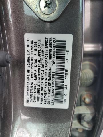 Photo 11 VIN: 19XFB2F82CE308988 - HONDA CIVIC EX 