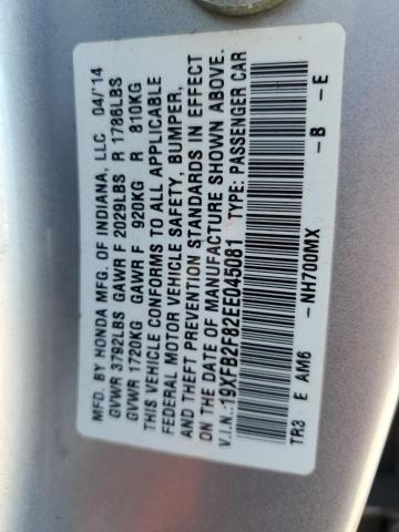 Photo 11 VIN: 19XFB2F82EE045081 - HONDA CIVIC EX 