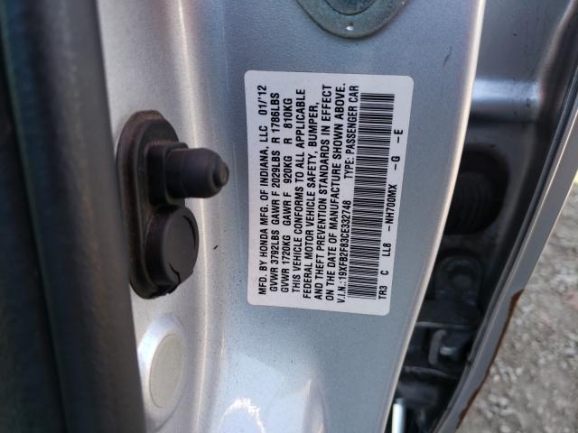 Photo 9 VIN: 19XFB2F83CE332748 - HONDA CIVIC EX 