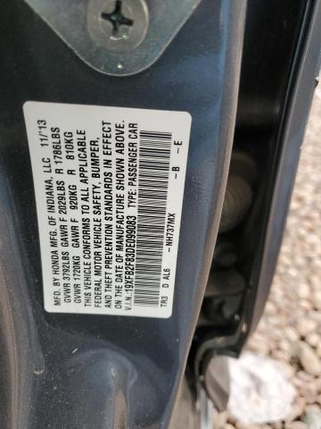 Photo 11 VIN: 19XFB2F83DE099083 - HONDA CIVIC 