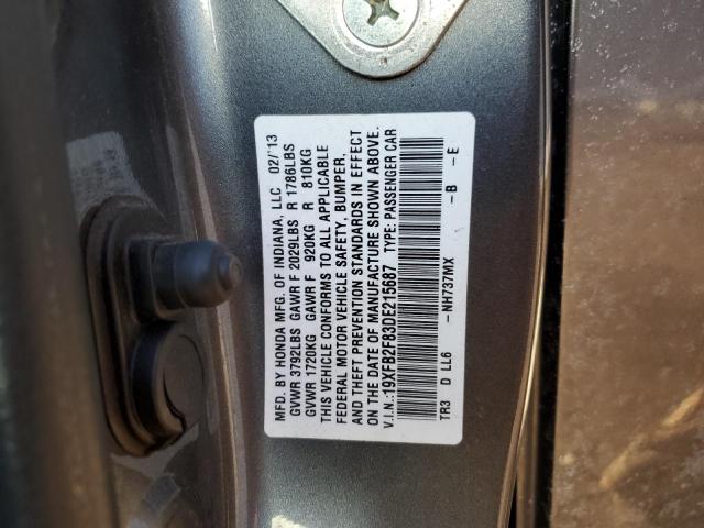 Photo 11 VIN: 19XFB2F83DE215687 - HONDA CIVIC 