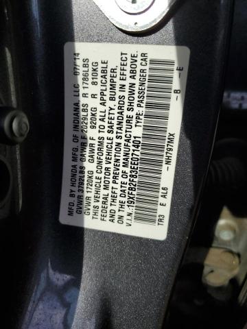 Photo 11 VIN: 19XFB2F83EE071401 - HONDA CIVIC EX 