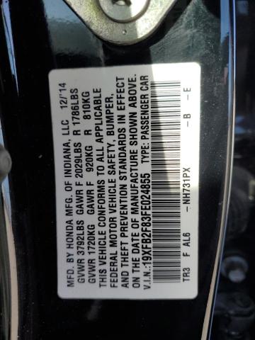 Photo 12 VIN: 19XFB2F83FE024855 - HONDA CIVIC EX 