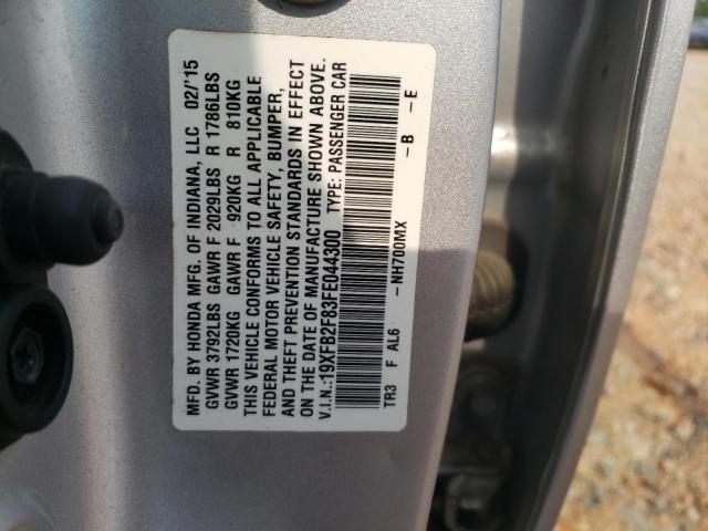 Photo 11 VIN: 19XFB2F83FE044300 - HONDA CIVIC 