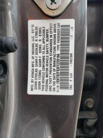 Photo 11 VIN: 19XFB2F83FE228166 - HONDA CIVIC EX 