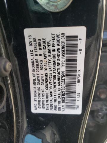 Photo 9 VIN: 19XFB2F83FE237644 - HONDA CIVIC EX 