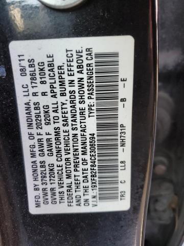 Photo 11 VIN: 19XFB2F84CE306594 - HONDA CIVIC 