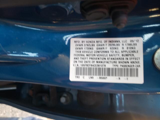 Photo 9 VIN: 19XFB2F84CE361076 - HONDA CIVIC EX 