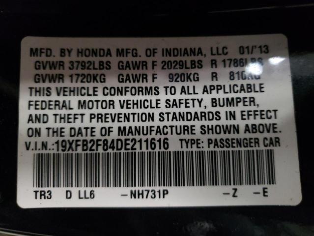 Photo 11 VIN: 19XFB2F84DE211616 - HONDA CIVIC 