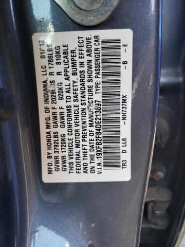 Photo 11 VIN: 19XFB2F84DE213897 - HONDA CIVIC 