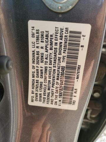 Photo 11 VIN: 19XFB2F84EE080480 - HONDA CIVIC 