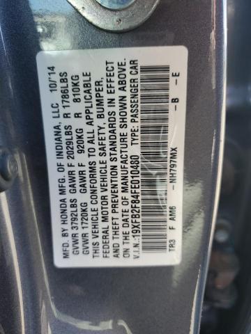 Photo 11 VIN: 19XFB2F84FE010480 - HONDA CIVIC 