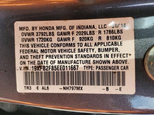 Photo 11 VIN: 19XFB2F85EE011667 - HONDA CIVIC 