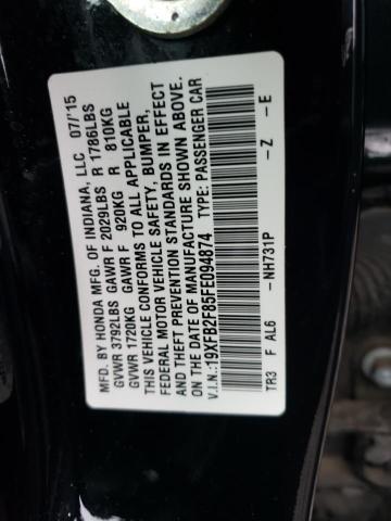 Photo 11 VIN: 19XFB2F85FE094874 - HONDA CIVIC EX 