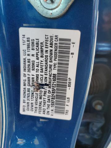 Photo 11 VIN: 19XFB2F85FE214088 - HONDA CIVIC EX 