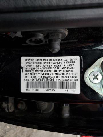 Photo 9 VIN: 19XFB2F85FE289969 - HONDA CIVIC EX 