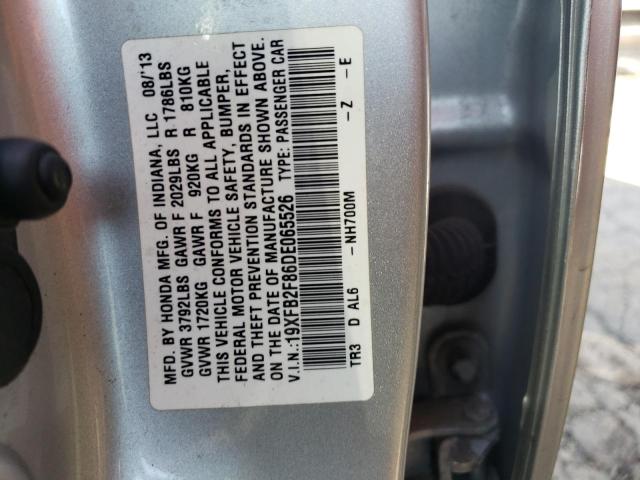 Photo 11 VIN: 19XFB2F86DE065526 - HONDA CIVIC EX 