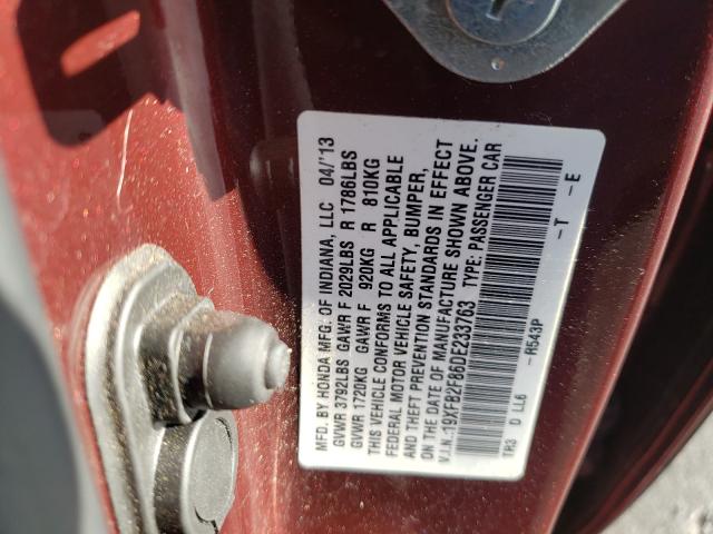 Photo 9 VIN: 19XFB2F86DE233763 - HONDA CIVIC EX 