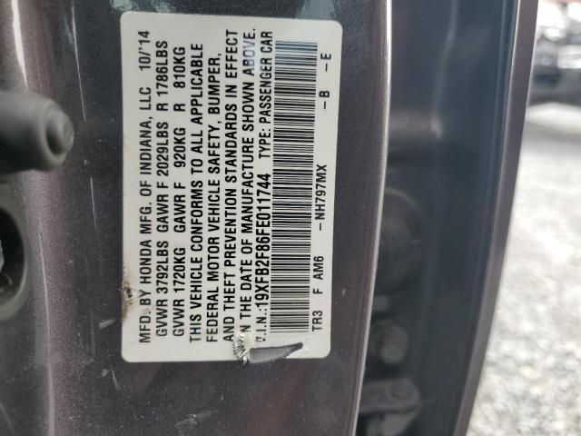 Photo 11 VIN: 19XFB2F86FE011744 - HONDA CIVIC EX 