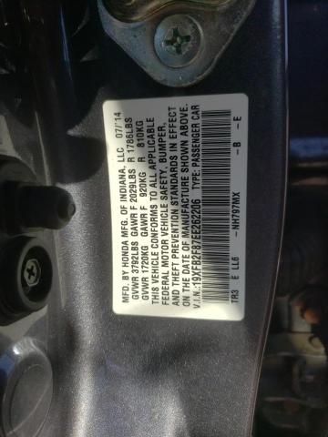 Photo 11 VIN: 19XFB2F87EE262206 - HONDA CIVIC EX 